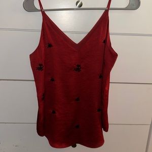 Red and Black flower Express Tank